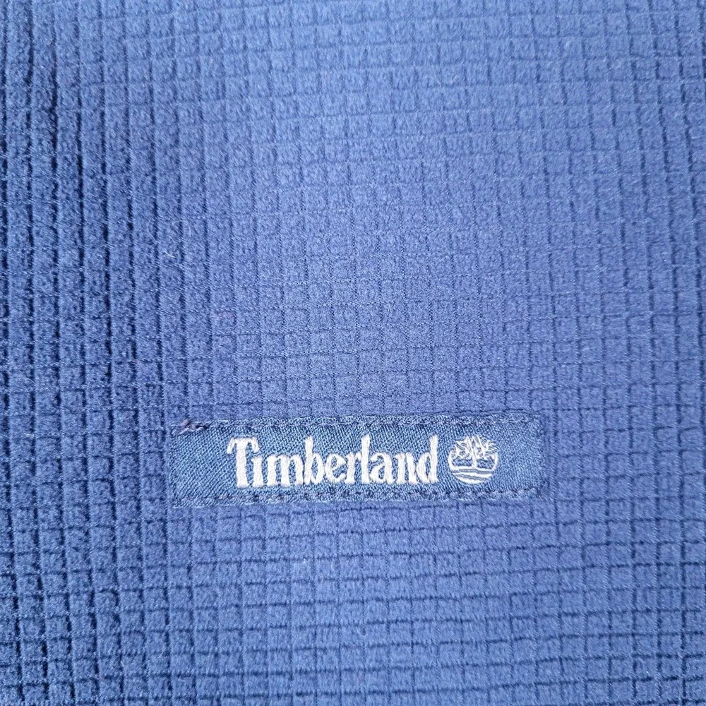 Timberland Men's Navy Blue Long Sleeve 1/4 Zip Pullover Waffle Knit, Size‎ M